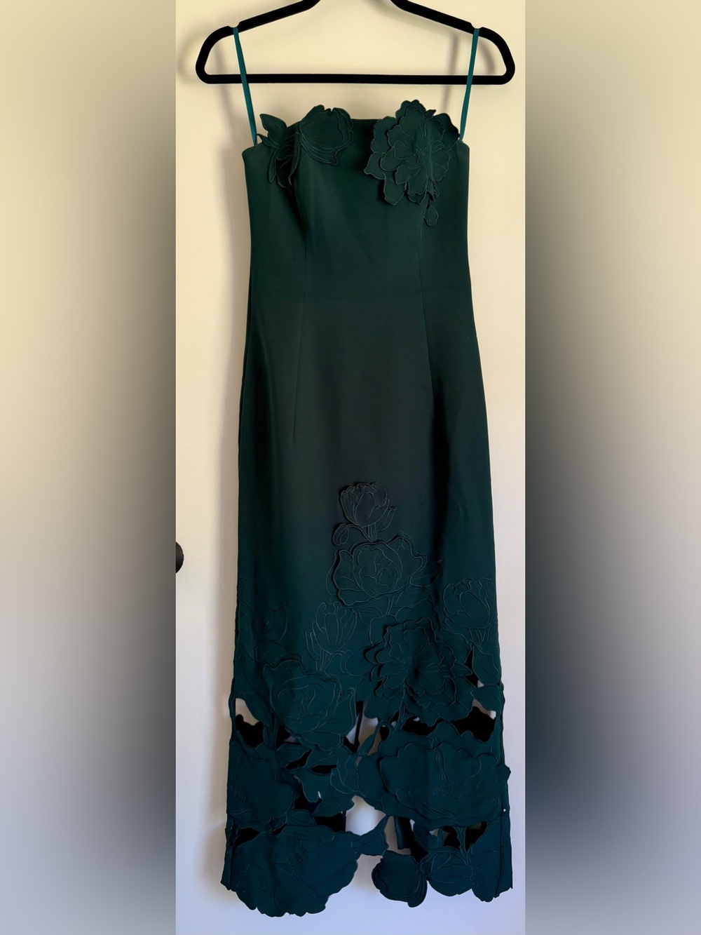 LEO LIN Rayna Appliqué Bustier Maxi Dress Green Size 4 - Picture 3 of 7